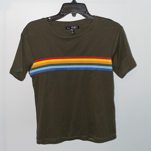 Say What? Tops - Say what? | XL | green | crop top | short sleeve